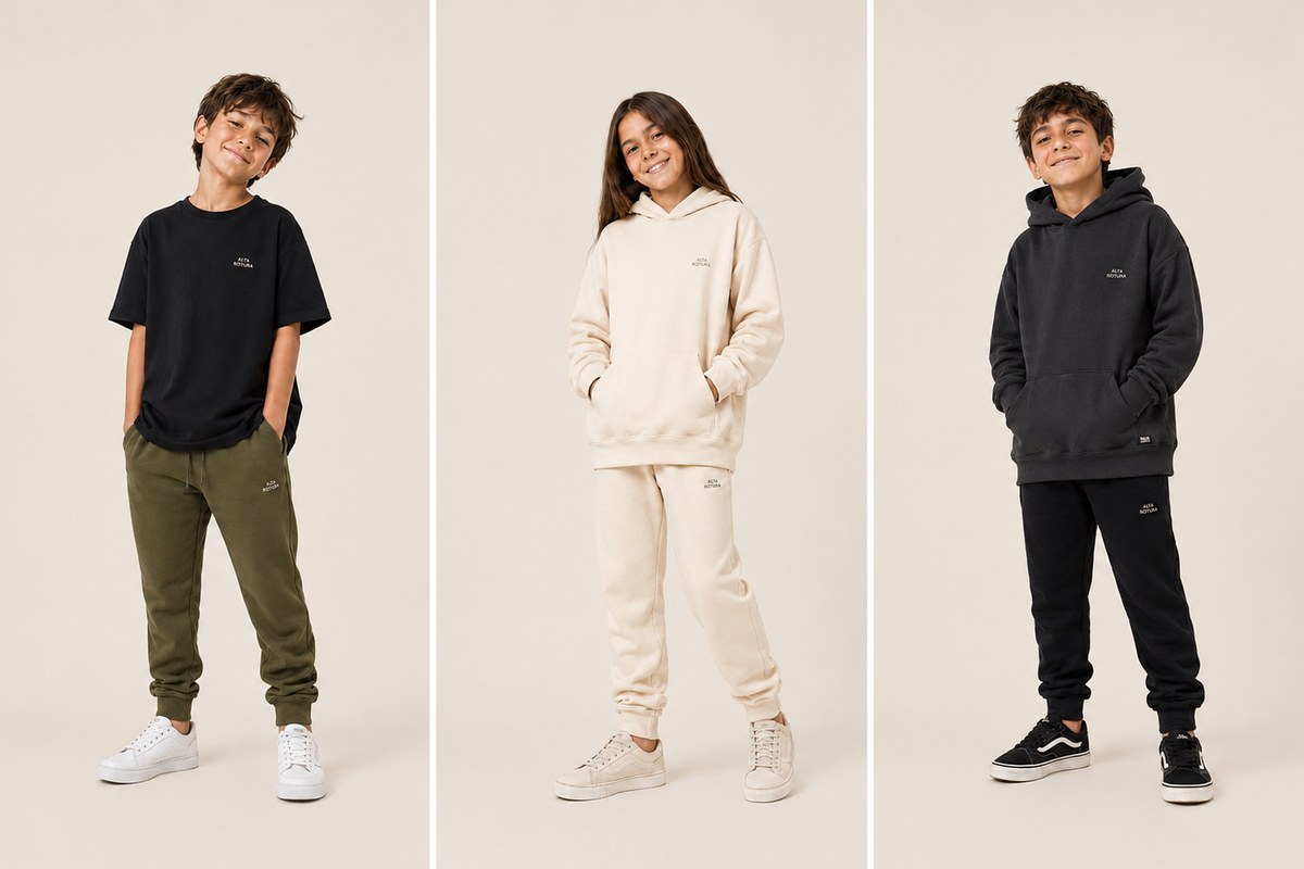 Línea infantil Alta Rotura — remeras, buzos y capuchas para niños